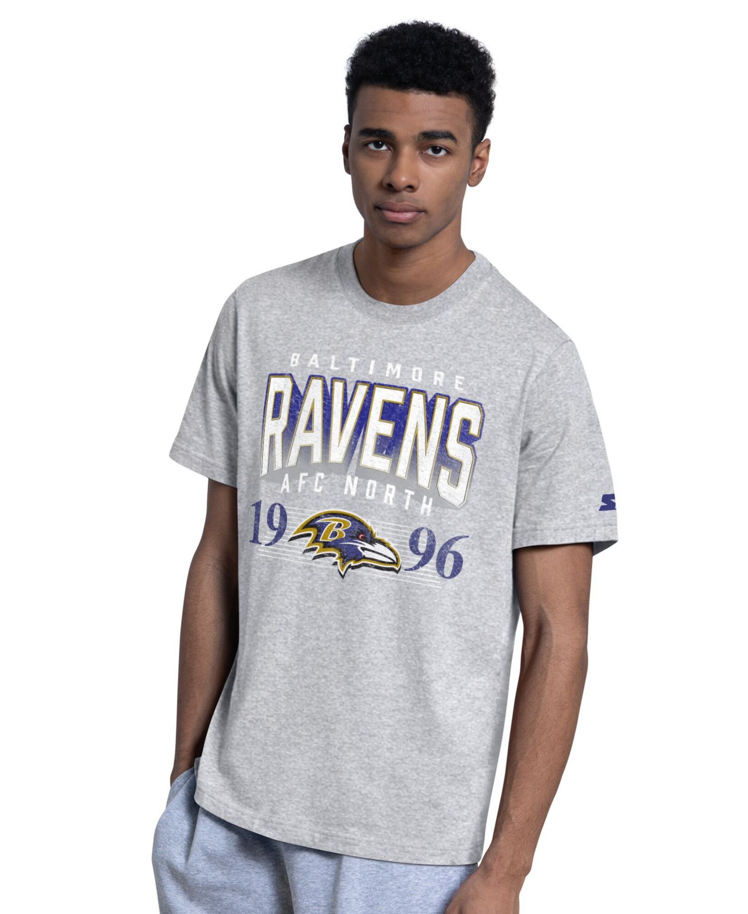 Men's 2-pack Purple/Gray Baltimore Ravens Logo T-Shirt