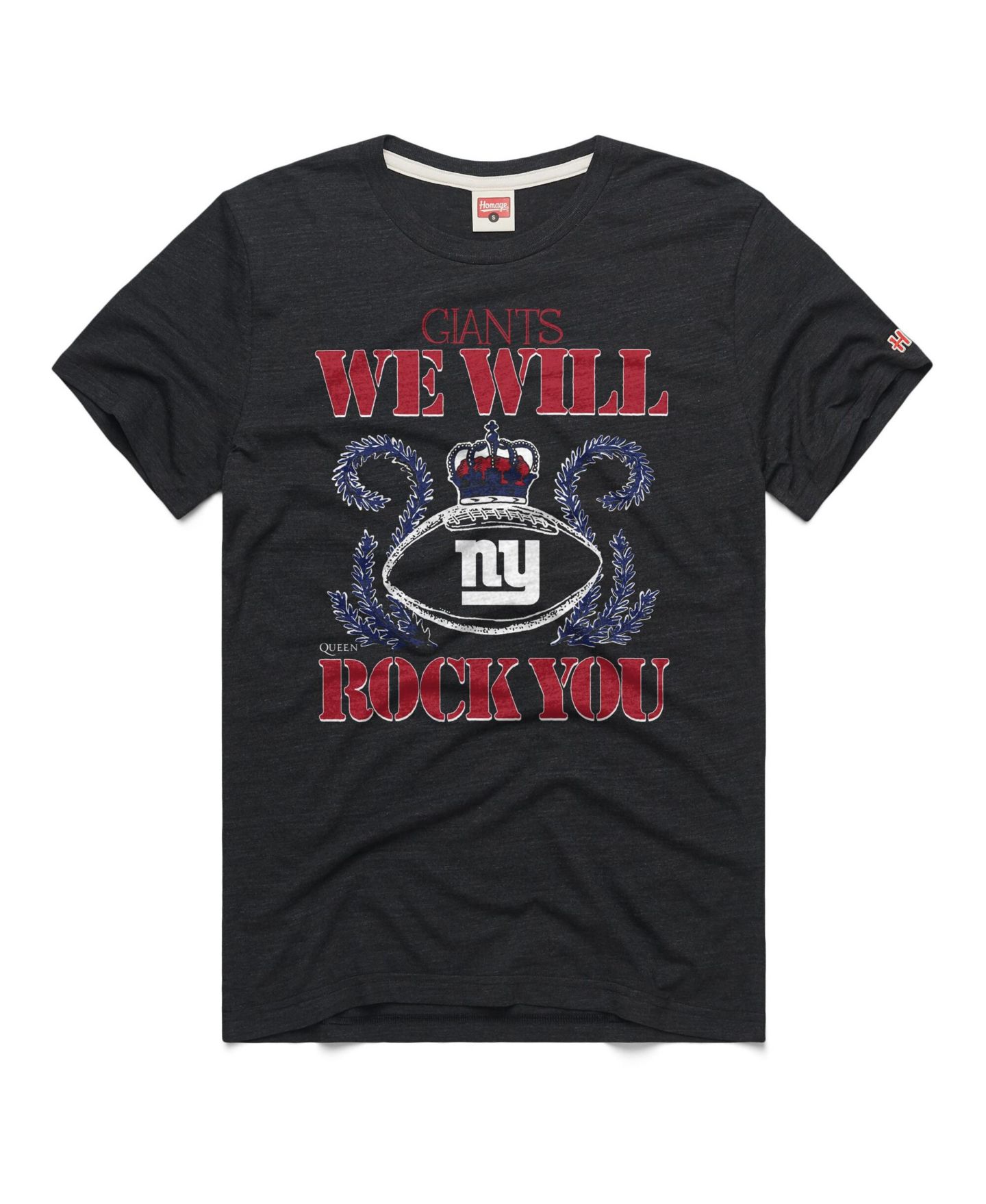 Футболка Homage Charcoal New York Giants 2026 NFL Schedule Queen Tri-Blend — фото 3