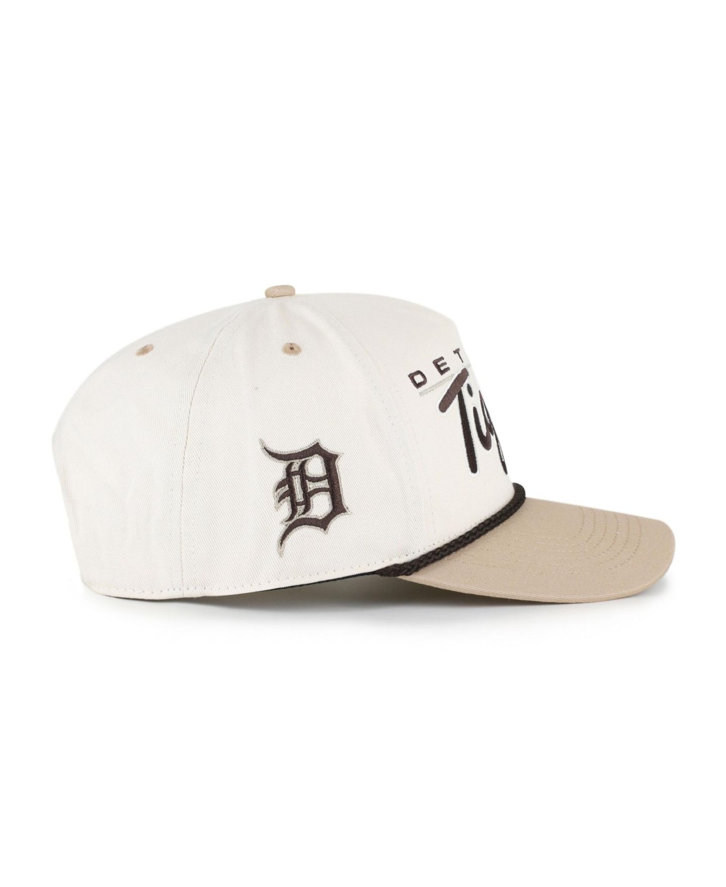 Мужская кепка '47 Brand Natural/Tan Detroit Tigers Neutral Terrain Hitch Rope Adjustable Hat — фото 2