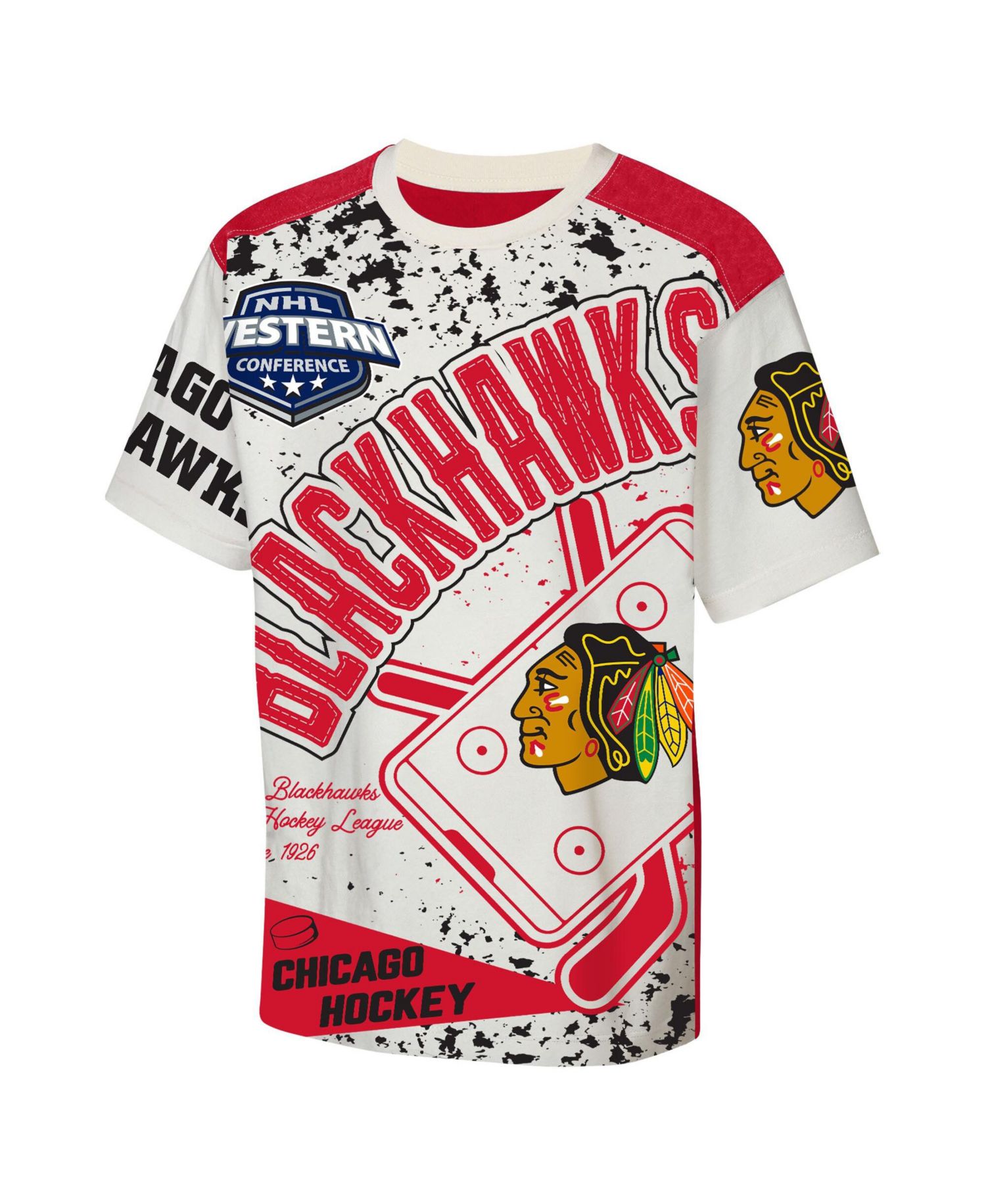 Big Boys and Girls Cream Chicago Blackhawks Top Player T-Shirt