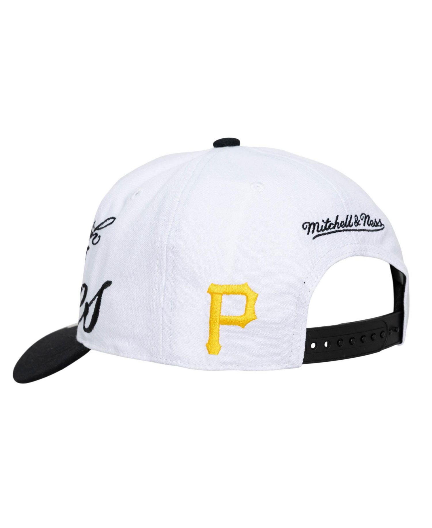 Men's and Women's White/Black Pittsburgh Pirates XL Script Pro Crown Adjustable Hat