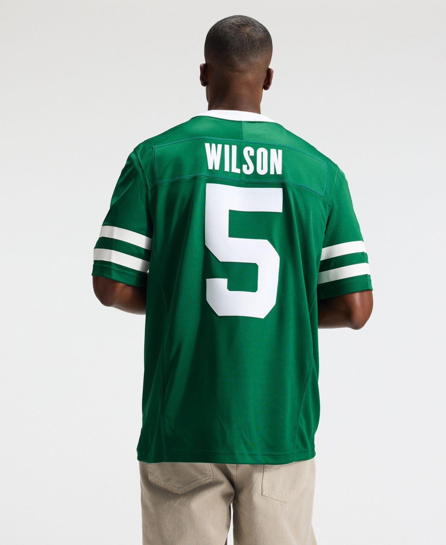 Men's Garrett Wilson Green New York Jets Vapor F.U.S.E. Stitched Limited Jersey