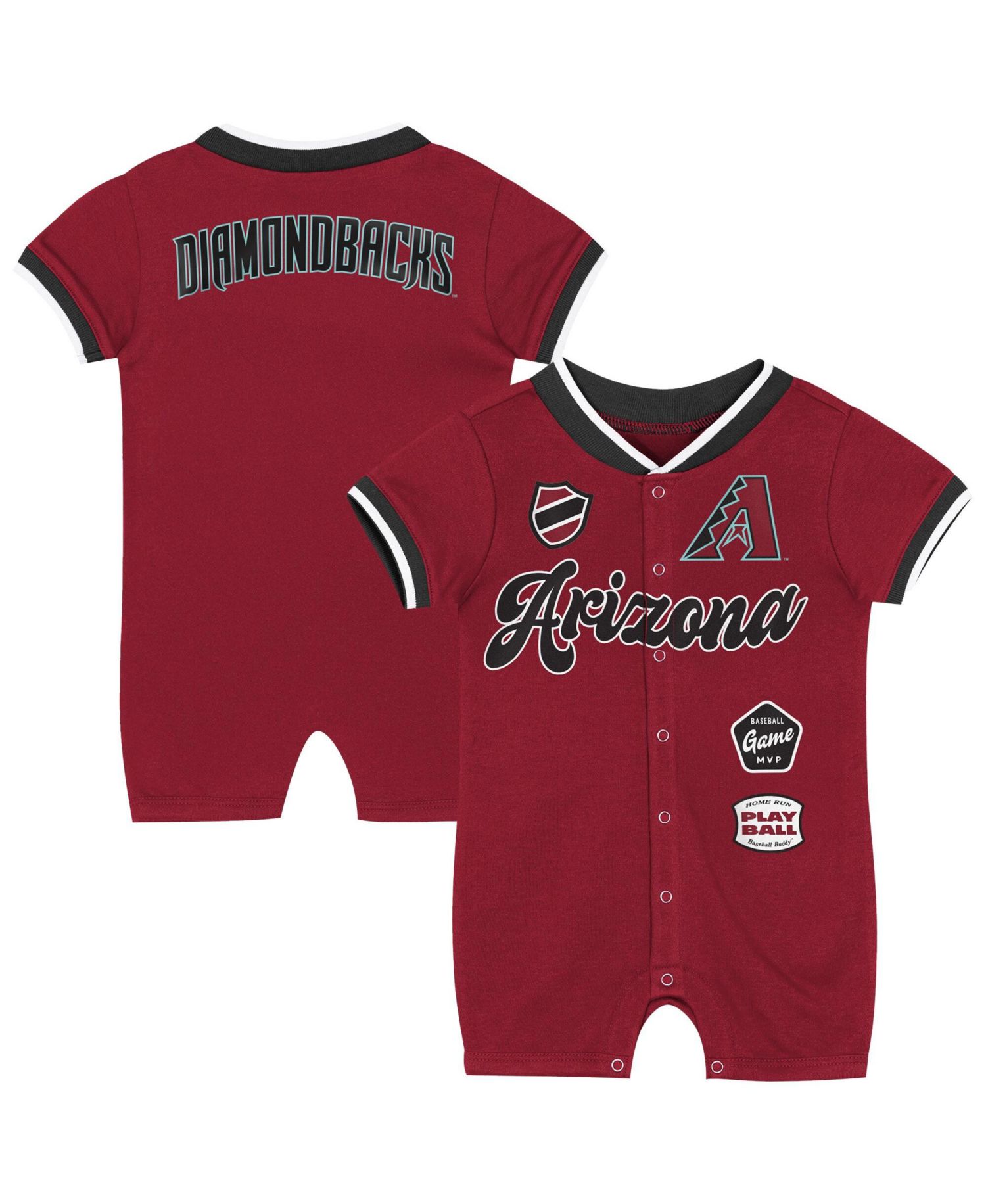 Baby Boys and Girls Red Arizona Diamondbacks Pinch Coverall Shorts
