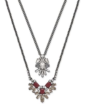 ABS by Allen Schwartz - Silver-Tone Layered Pendant Necklace