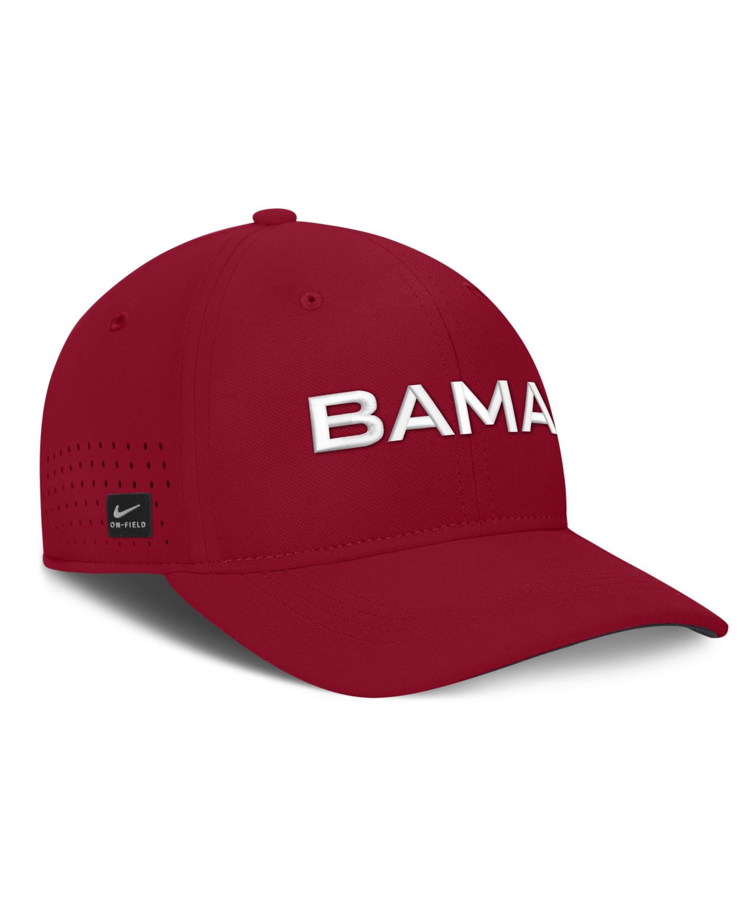Мужской головной убор Nike Crimson Alabama Crimson Tide Gameday Aerobill Swooshflex Dri-FIT Hat — фото 4