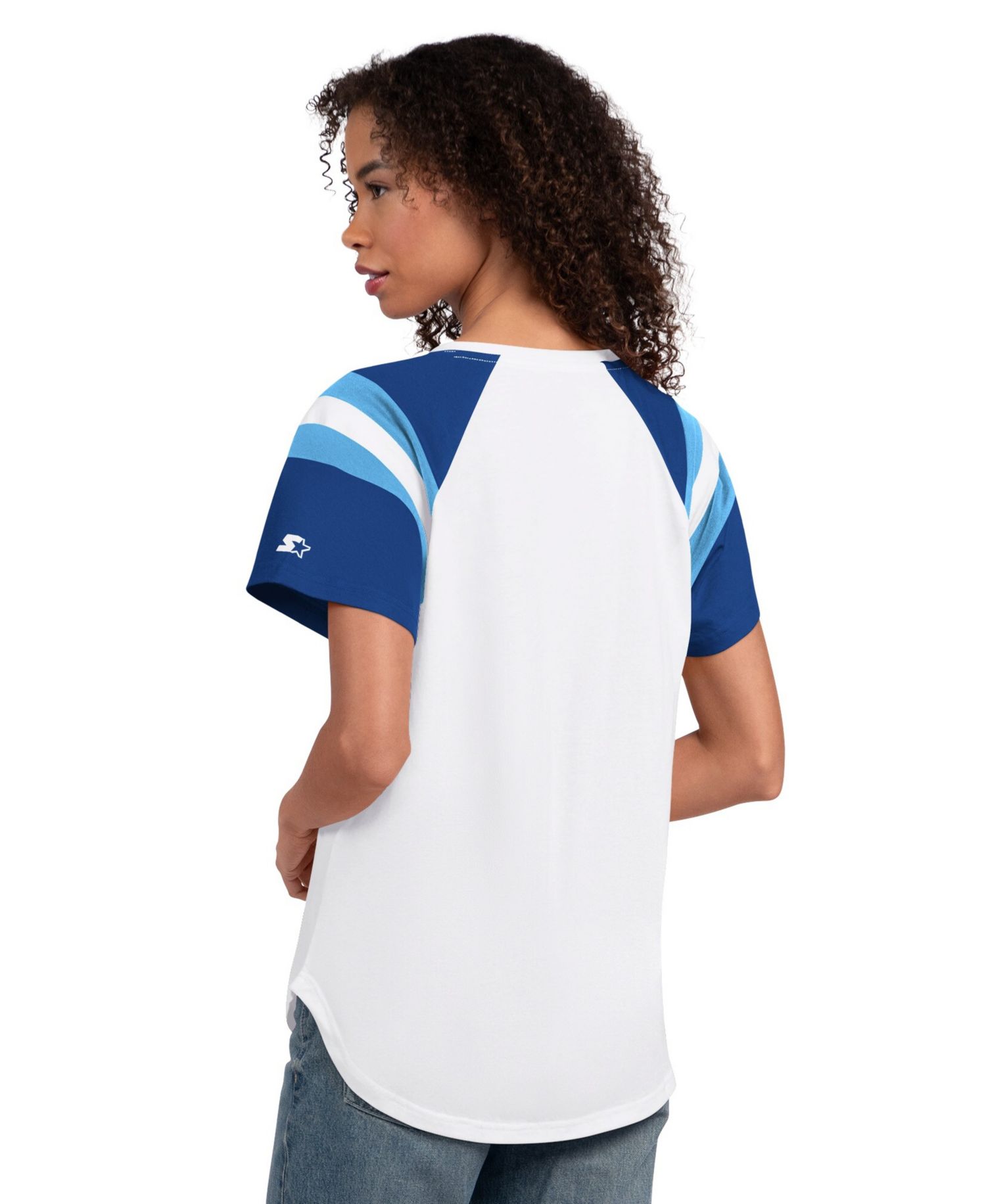 Women's White Kansas City Royals Game On Notch Neck Raglan T-Shirt