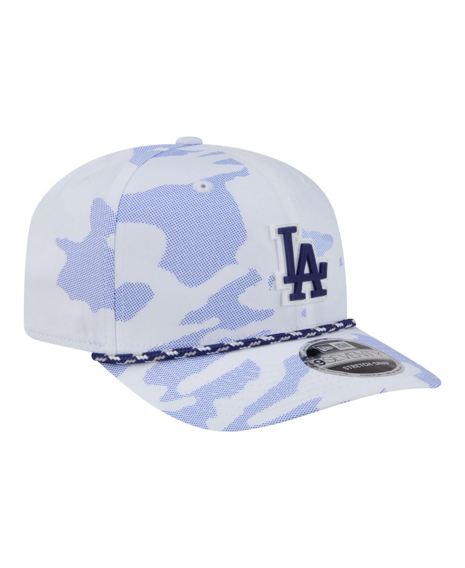 Men's White Los Angeles Dodgers Camo Rope 9SEVENTY Adjustable Hat