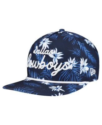 Men's Navy Dallas Cowboys Palm Print A-Frame 9FIFTY Snapback Hat