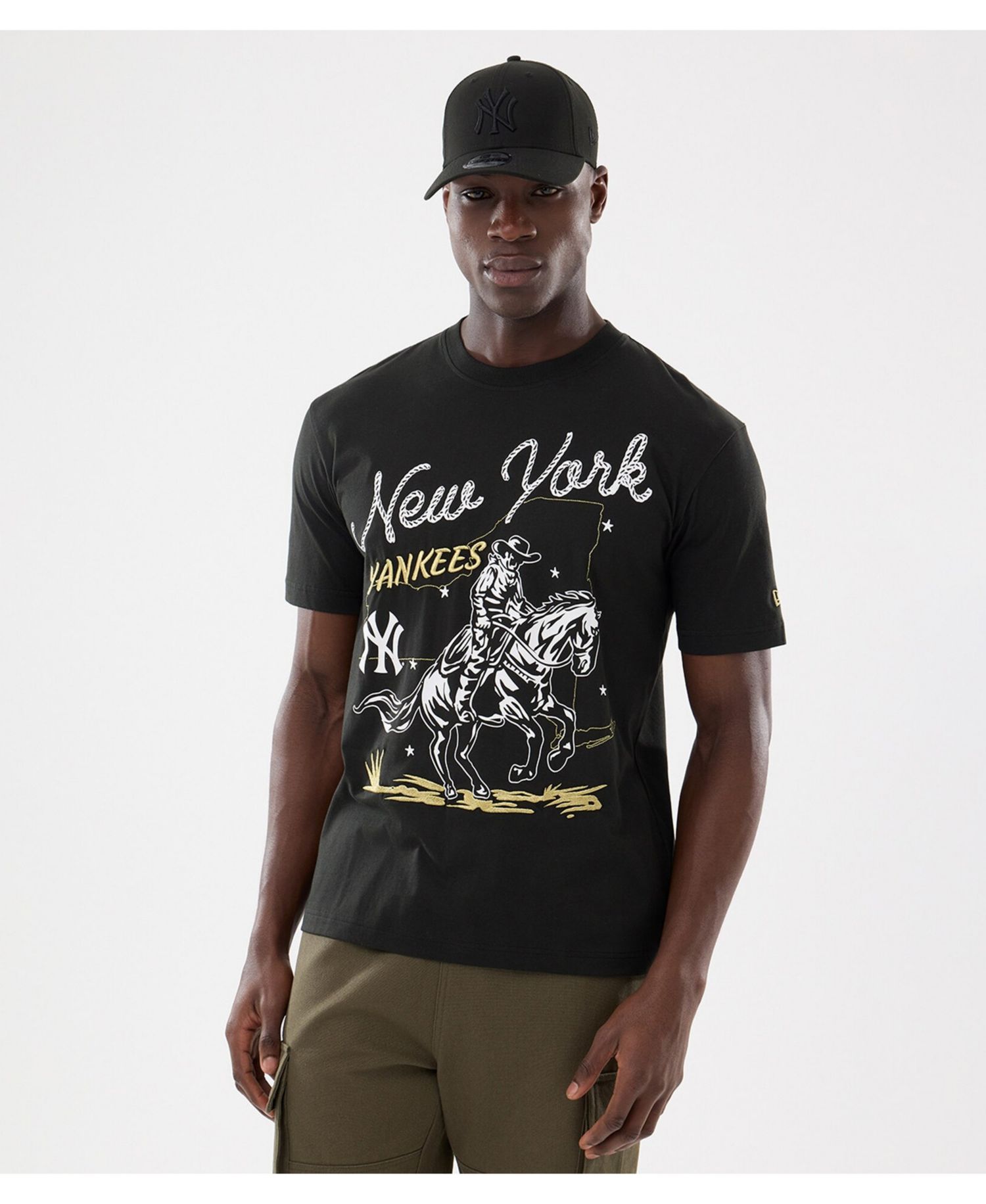 Men's Black New York Yankees Injection Lifestyle Urban Ranchwear T-Shirt