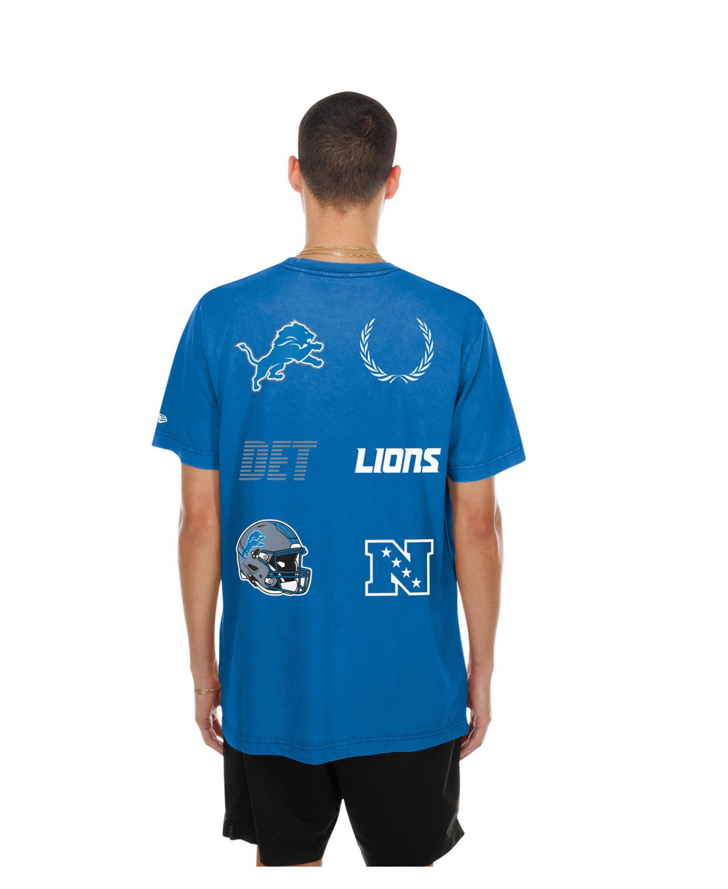 Men's Blue Detroit Lions Match T-Shirt