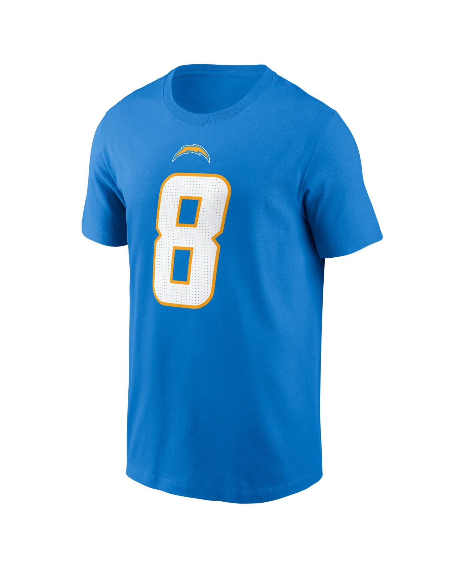 Men's Omarion Hampton Powder Blue Los Angeles Chargers Name & Number T-Shirt