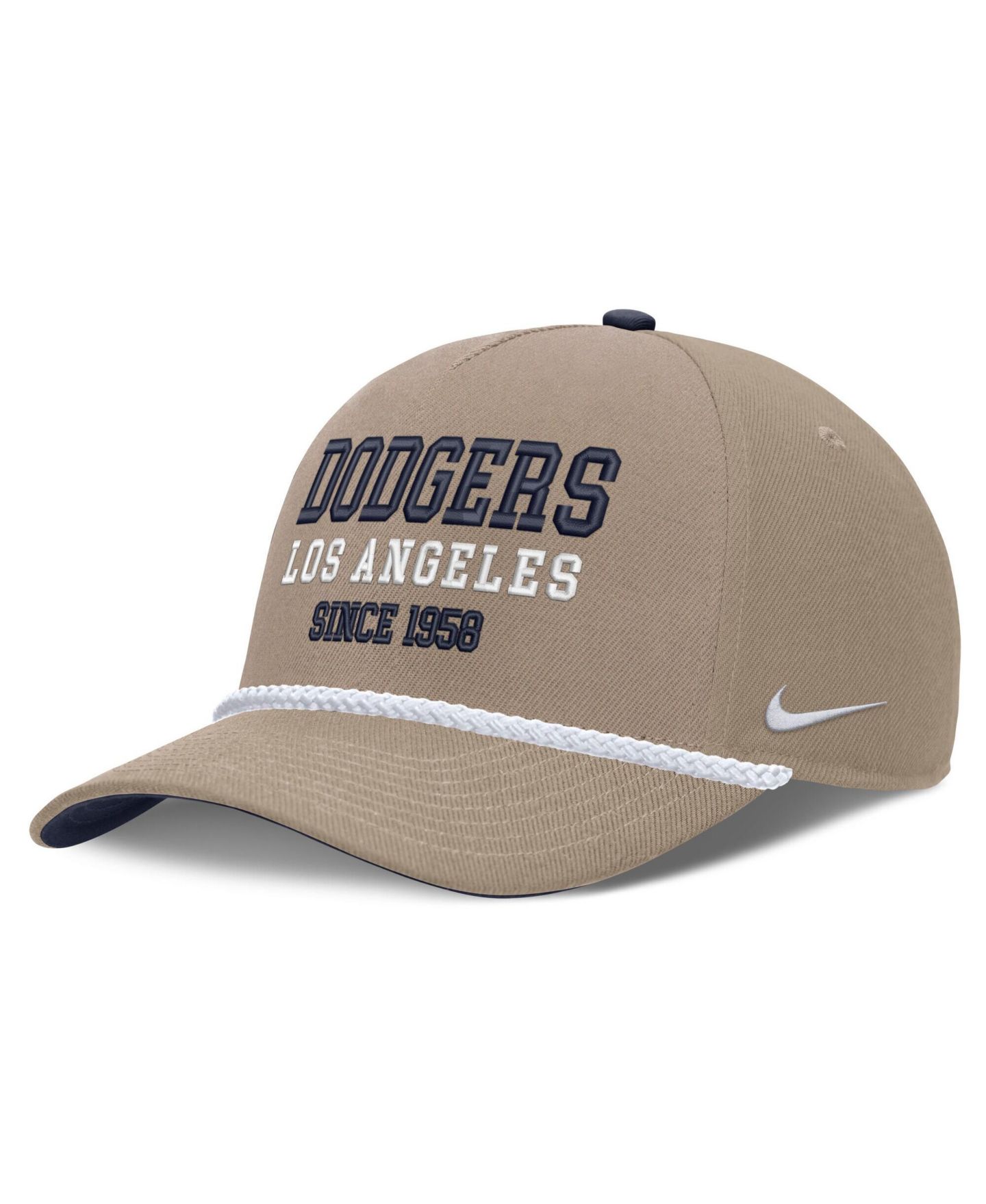 Мужская кепка Nike Khaki Los Angeles Dodgers Father's Day Rope Rise Adjustable Hat — фото 1