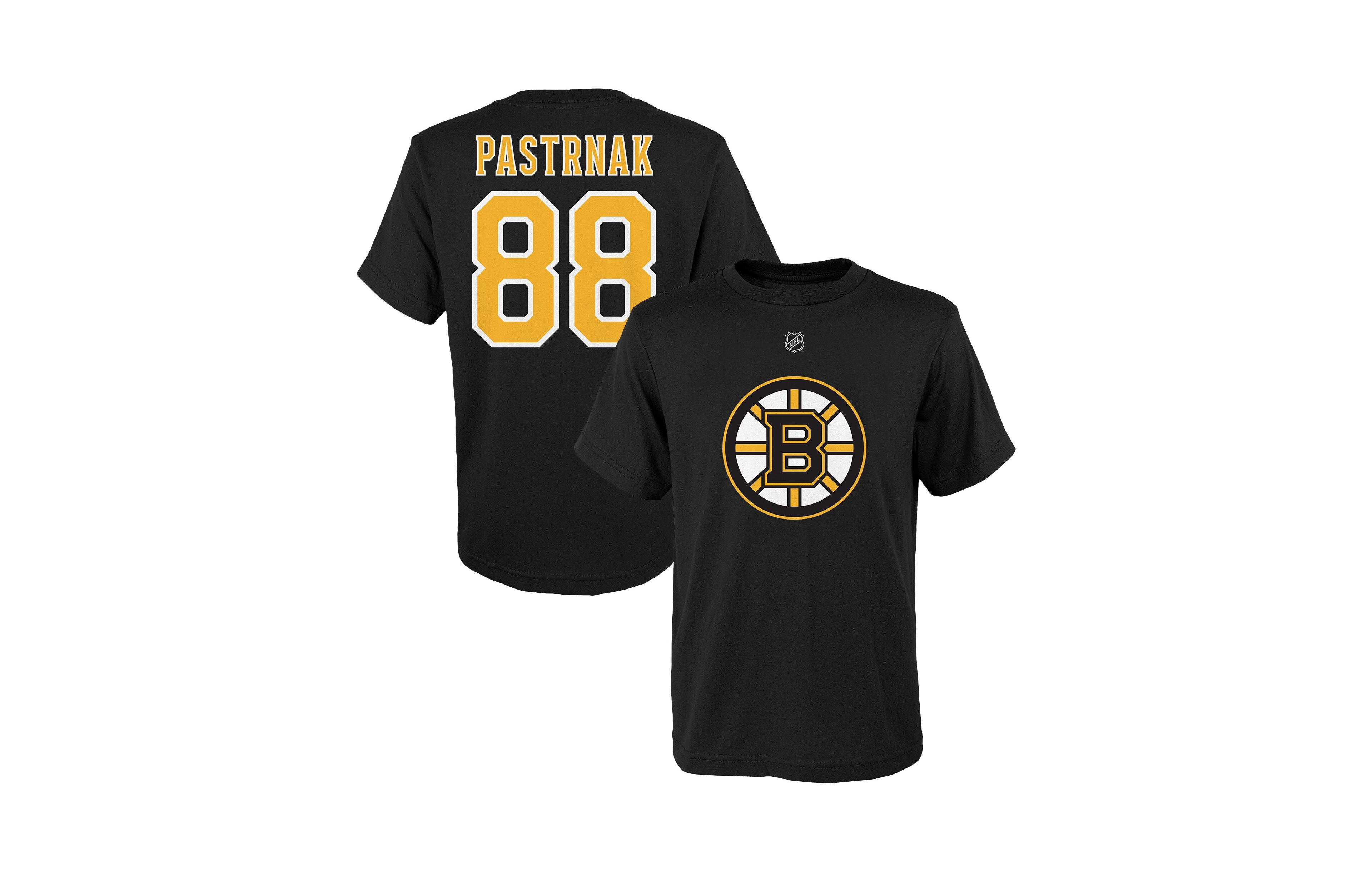 Outerstuff Big Boys and Girls David Pastrnak Black Boston Bruins Player Name Number T-Shirt