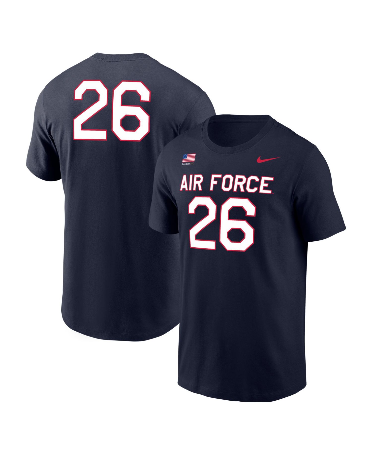 Men's Navy Air Force Falcons Freedom 250 T-Shirt