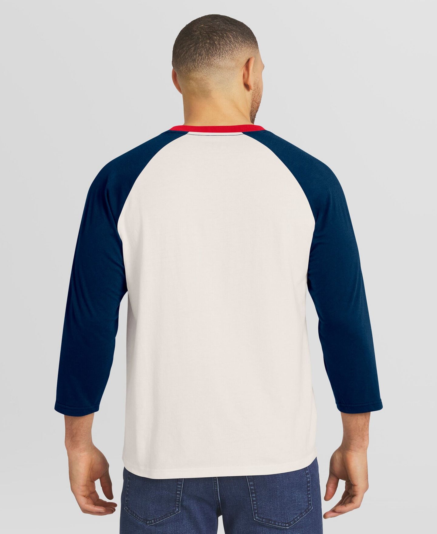 Мужская футболка Darius Rucker Collection By Fanatics Darius Rucker Collection by White/Navy Buffalo Bills Americana 3/4 Sleeve Raglan — фото 4