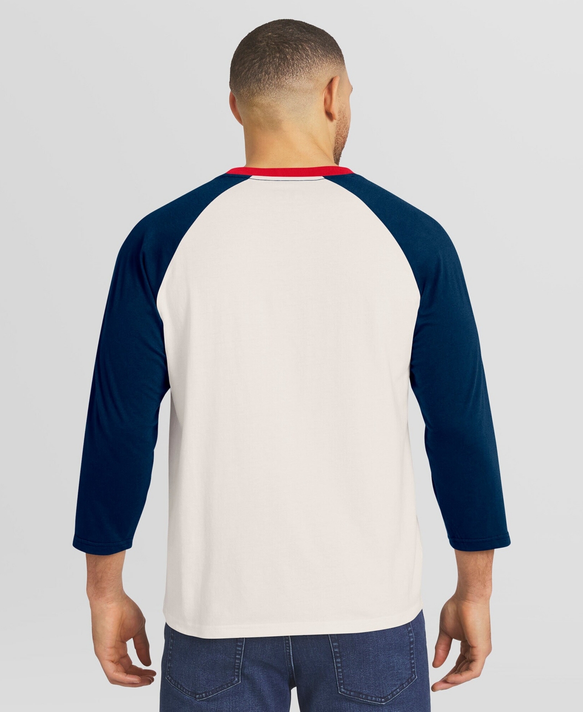 Darius Rucker Collection by Fanatics Men's White/Navy Buffalo Bills Americana 3/4 Sleeve Raglan T-Shirt