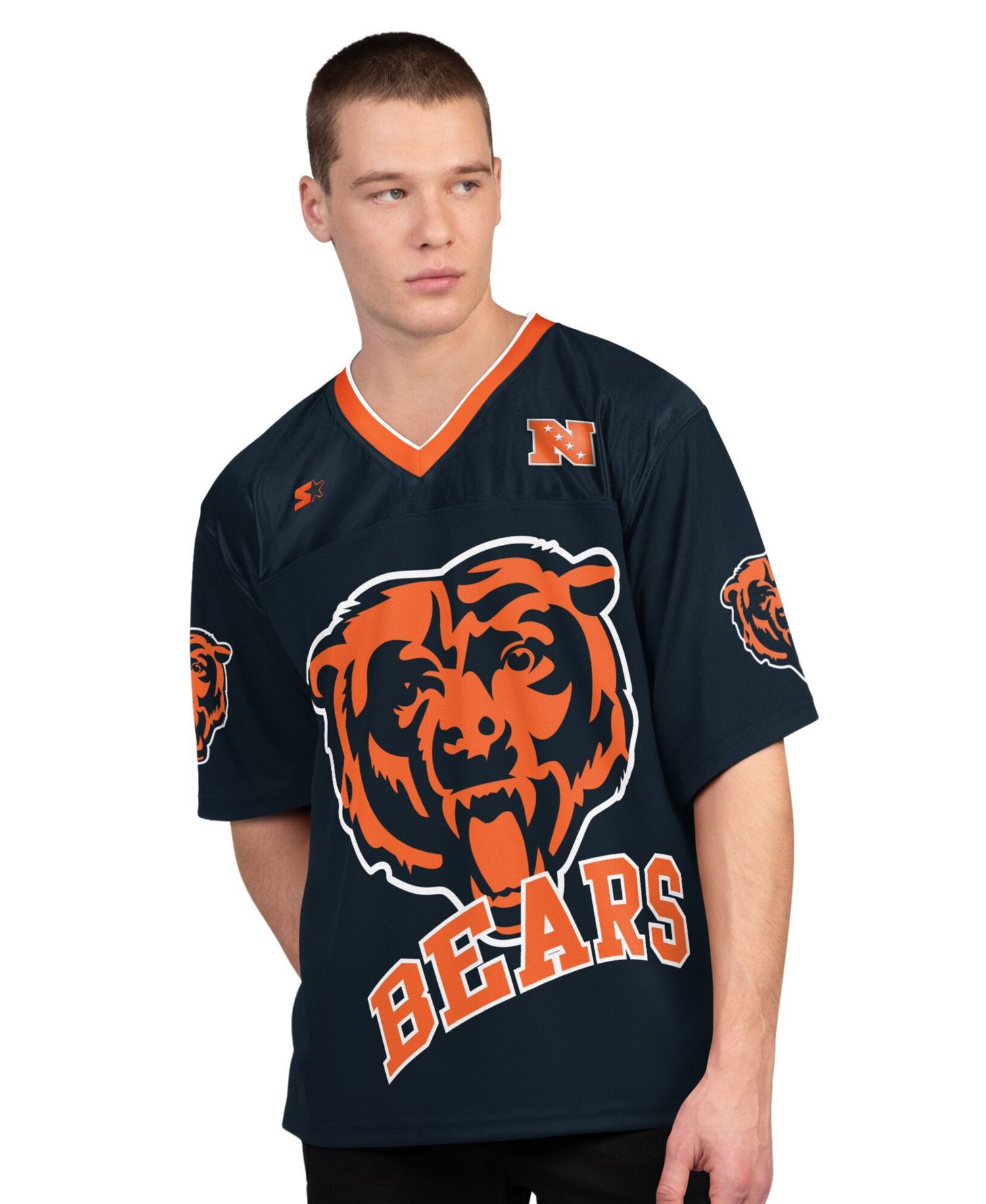 Men's Navy/White Chicago Bears Short Sleeve Long Sleeve T-Shirt