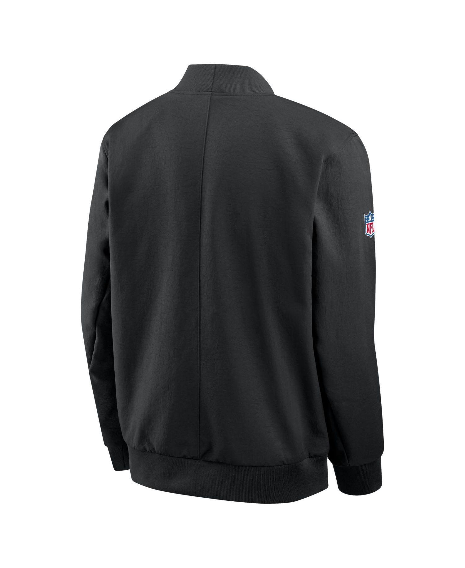 Men's Black San Francisco 49ers Sideline Full-Zip Bomber Jacket