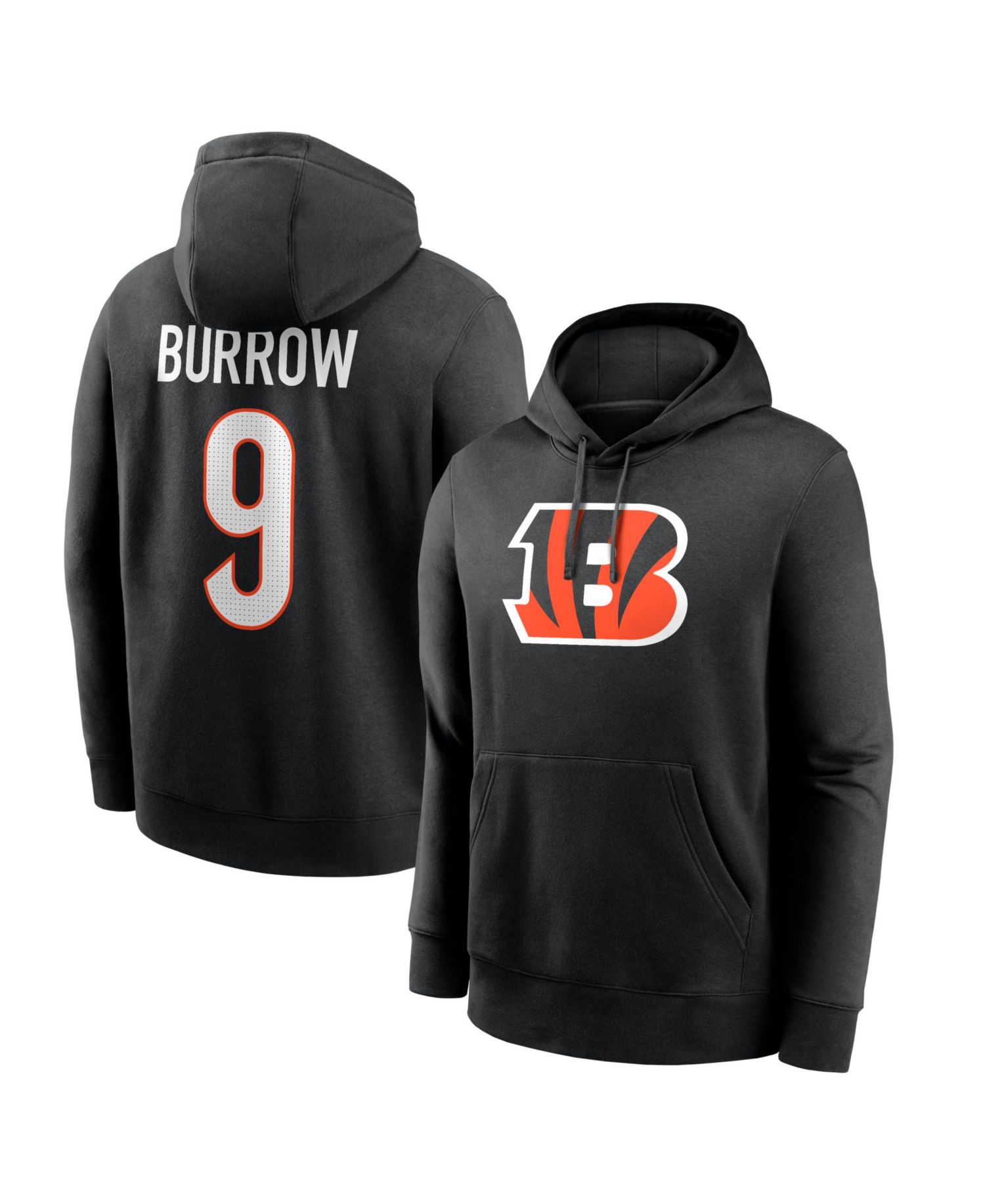 Men's Joe Burrow Black Cincinnati Bengals Name & Number Hoodie