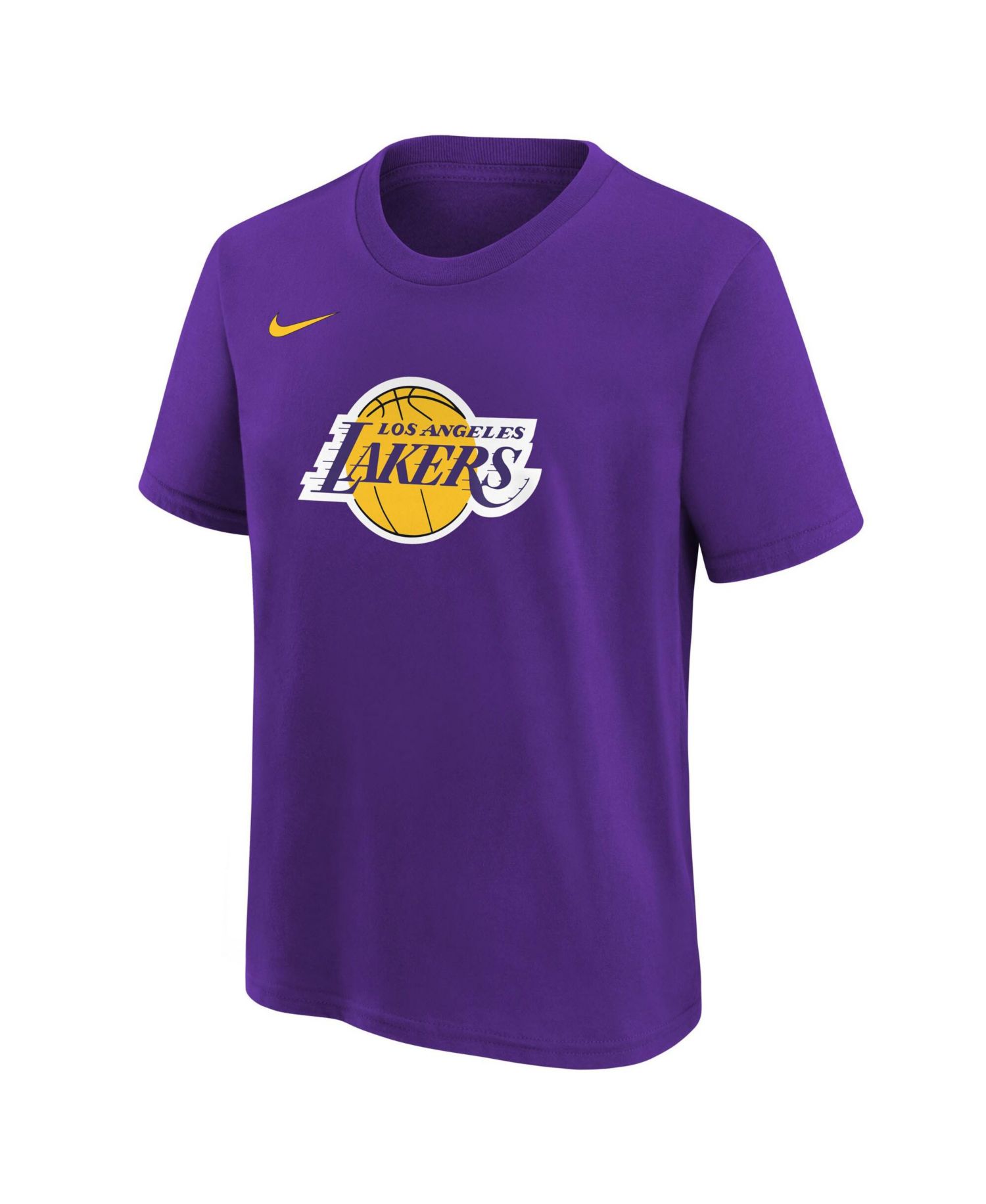 Big Boys and Girls Purple Los Angeles Lakers Team Essential Logo T-Shirt