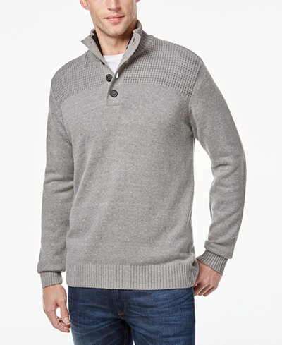 Tricots St. Raphael Men's Textured Mock-Neck Sweater