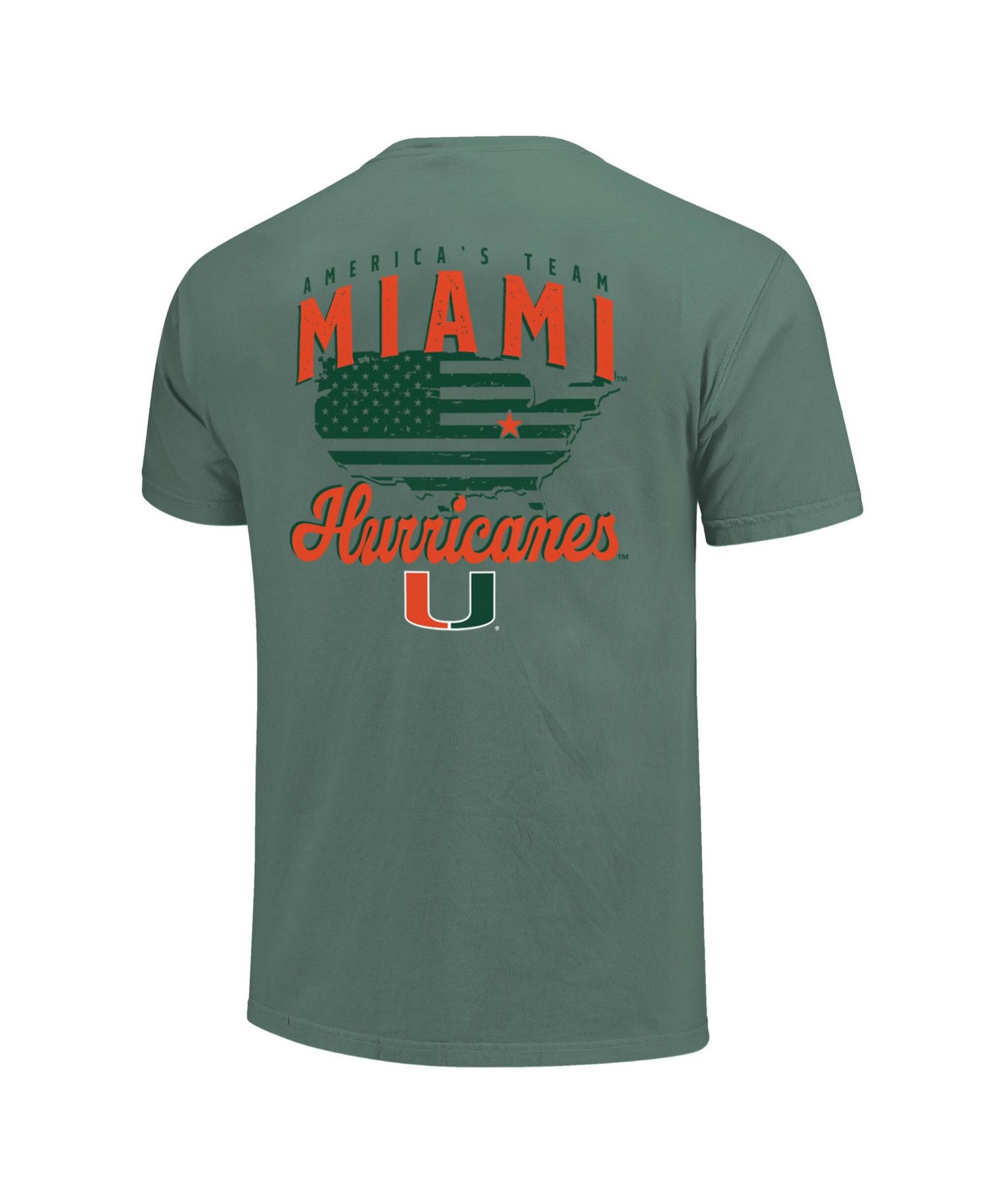 Men's Green Miami Hurricanes America's Team T-Shirt