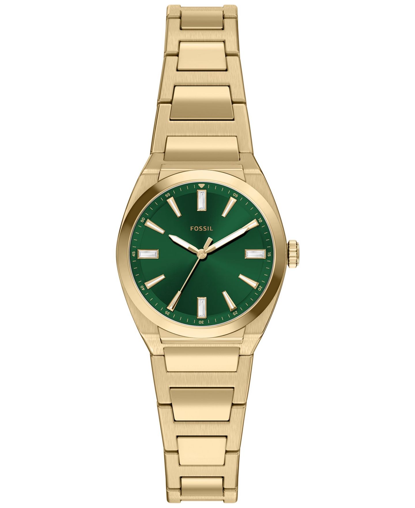 Женские часы Fossil Everett с тремя стрелками, золотистая сталь, 27 мм — фото 1