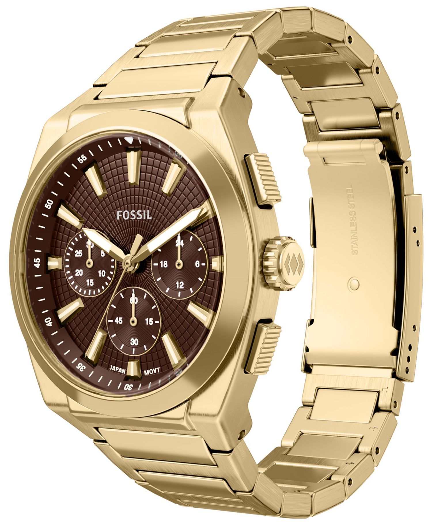 Men's Everett Chronograph Gold-Tone Stainless Steel Watch 44mm