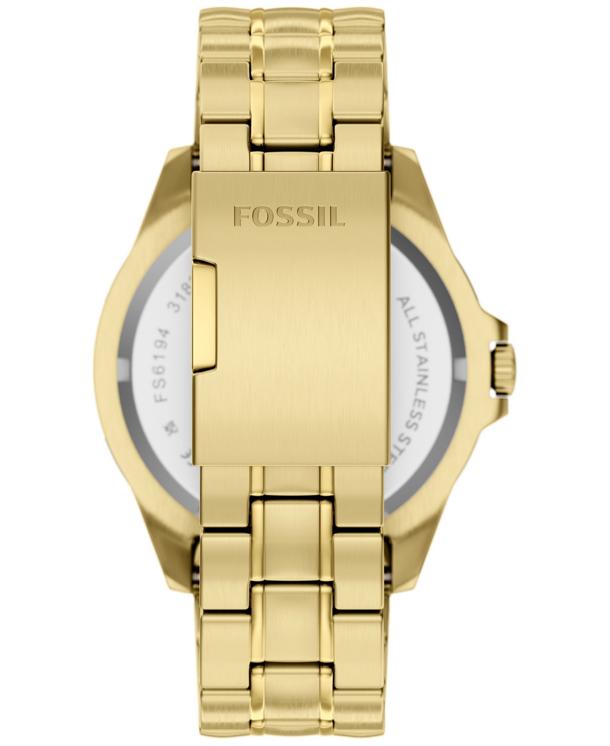 Fossil Men's Garrett Multi-Function Gold-Tone Stainless Steel Watch 44mm
