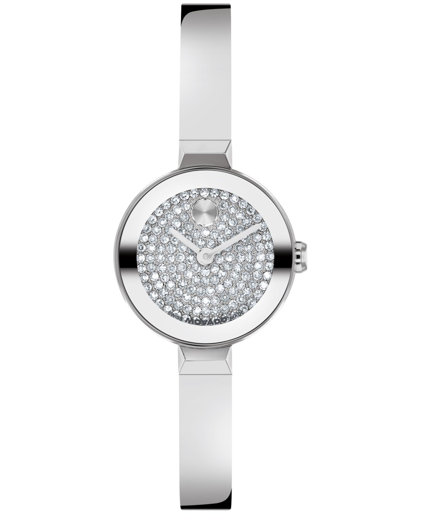 Женские часы Movado Bold Bangle Mini Swiss Quartz Stainless Steel Watch 22.50mm — фото 1