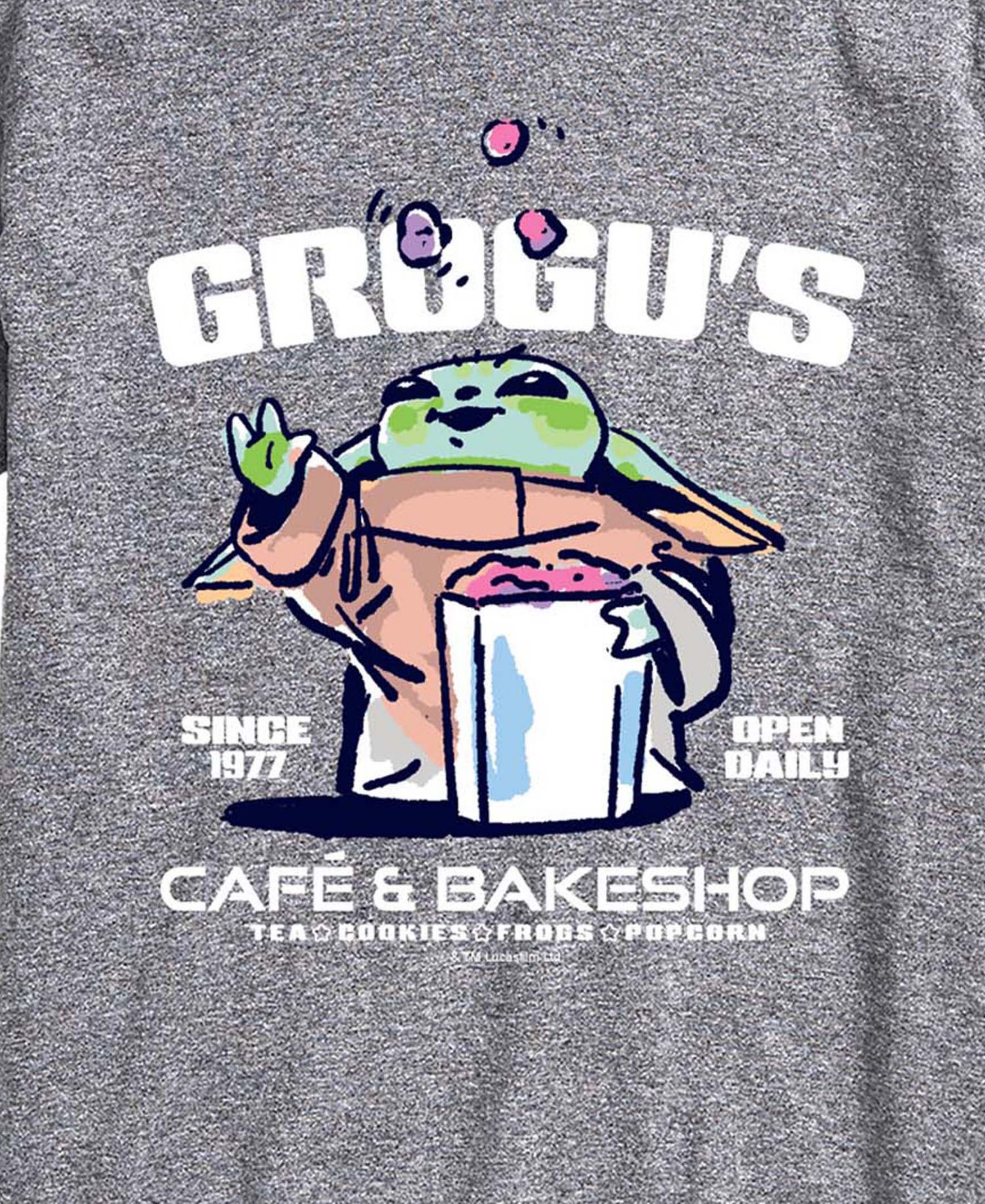 Men's The Mandalorian & Grogu Grogus Cafe Bakeshop Graphic T-Shirt