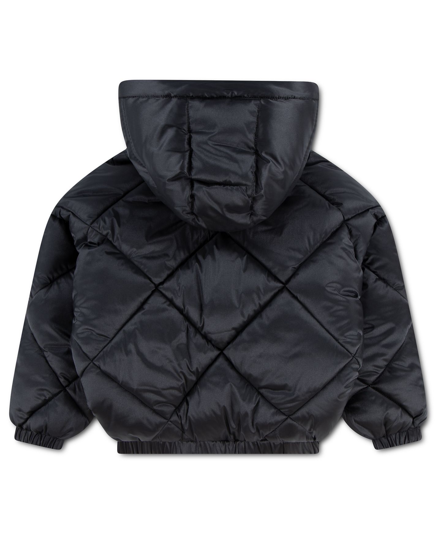 Куртка Jordan Diamond Quilted Midweight Puffer Jacket для девочек, цвет: Чёрный — фото 2