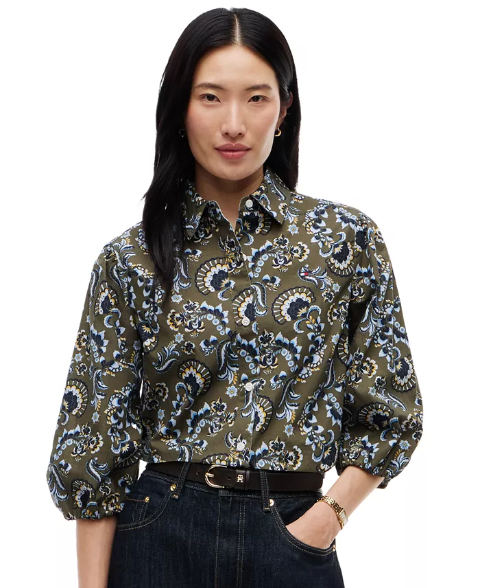 Women's Printed 3/4-Sleeve Shirt