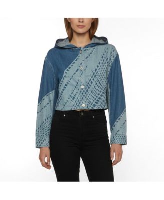 Women's X Paula's Ibiza Tie Dye Denim Cropped Jacket