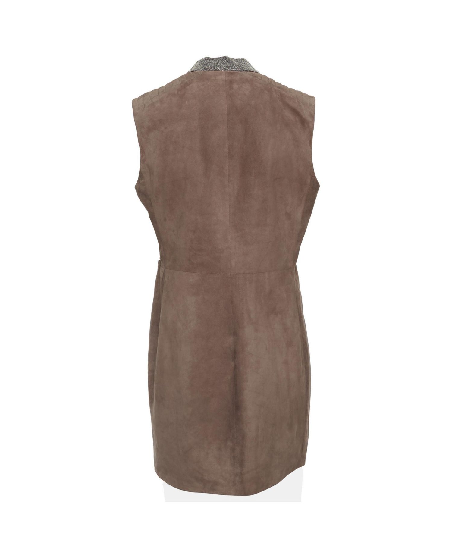Women's Suede Monili Long Vest