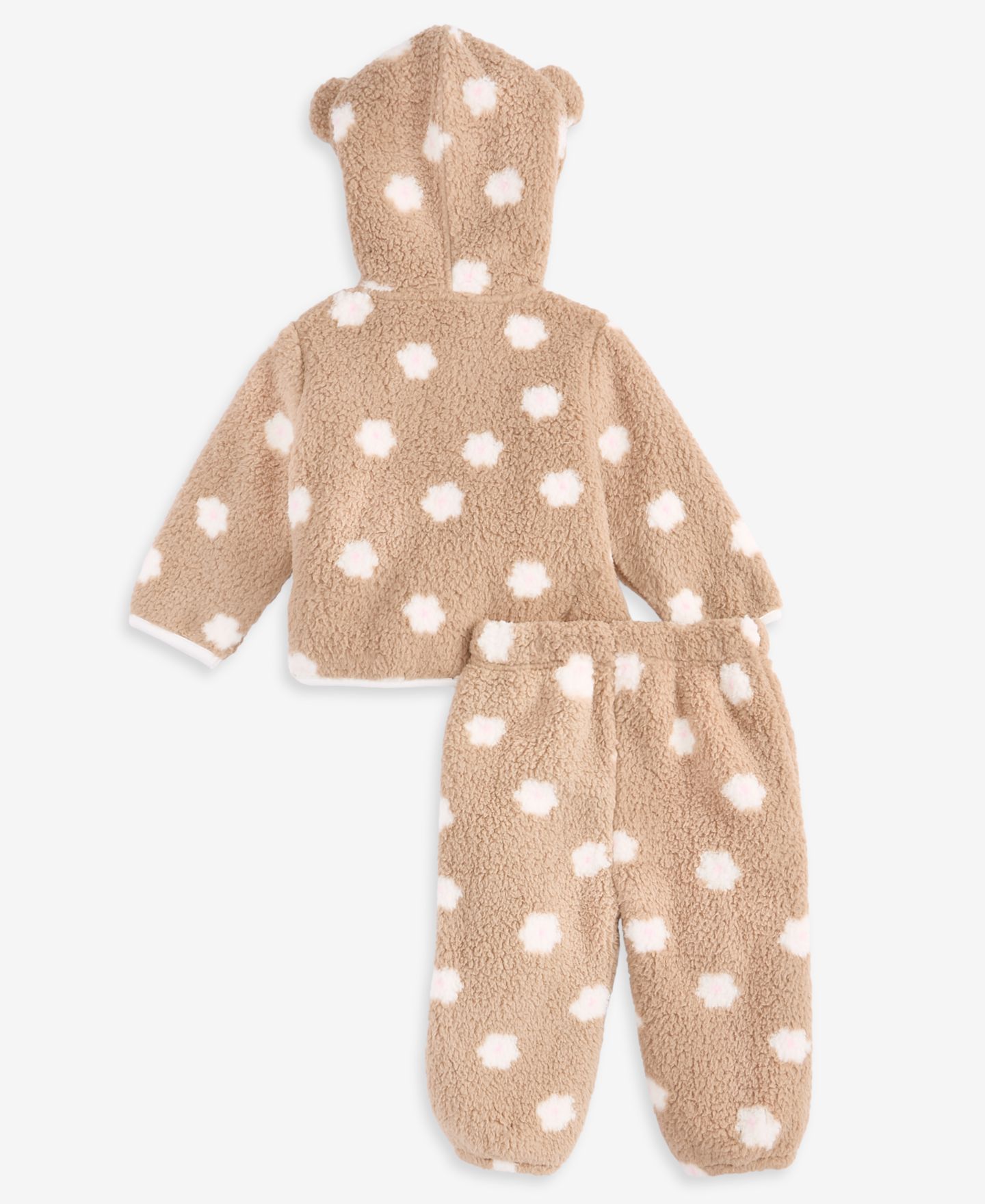 Комплект First Impressions Floral Sherpa Hooded Jacket and Pants, 2-Piece Set для девочек-малышей — фото 2