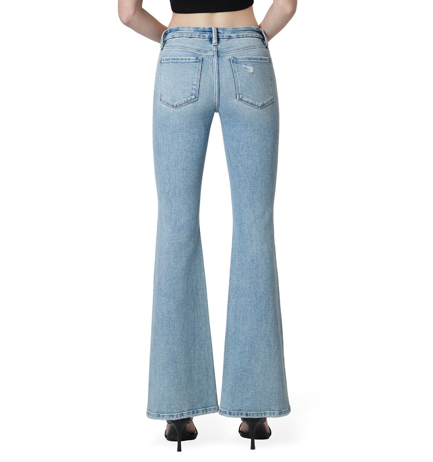 Women's Low Rise Seamless Waistband Flare Jeans