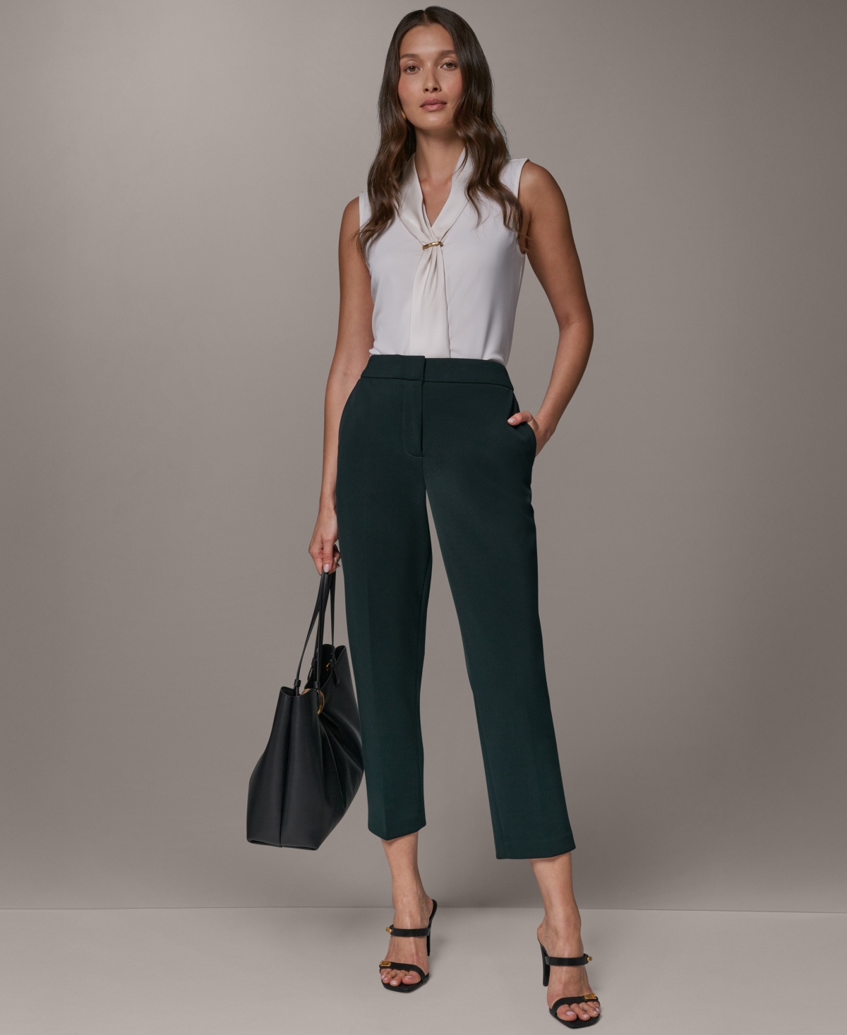 Donna Karan New York Women's Mid-Rise Ankle Pants