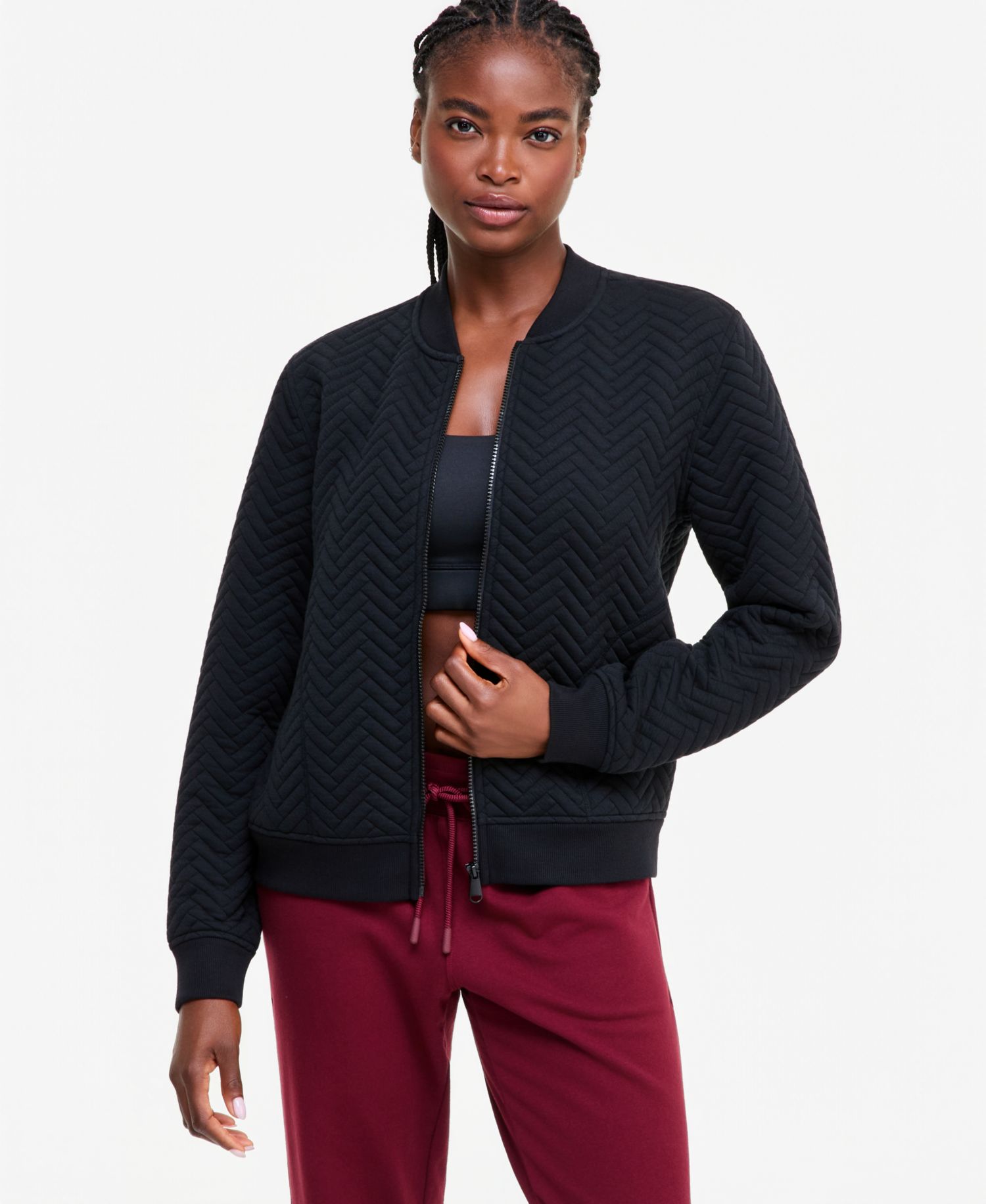 Women's Quilted Bomber Jacket