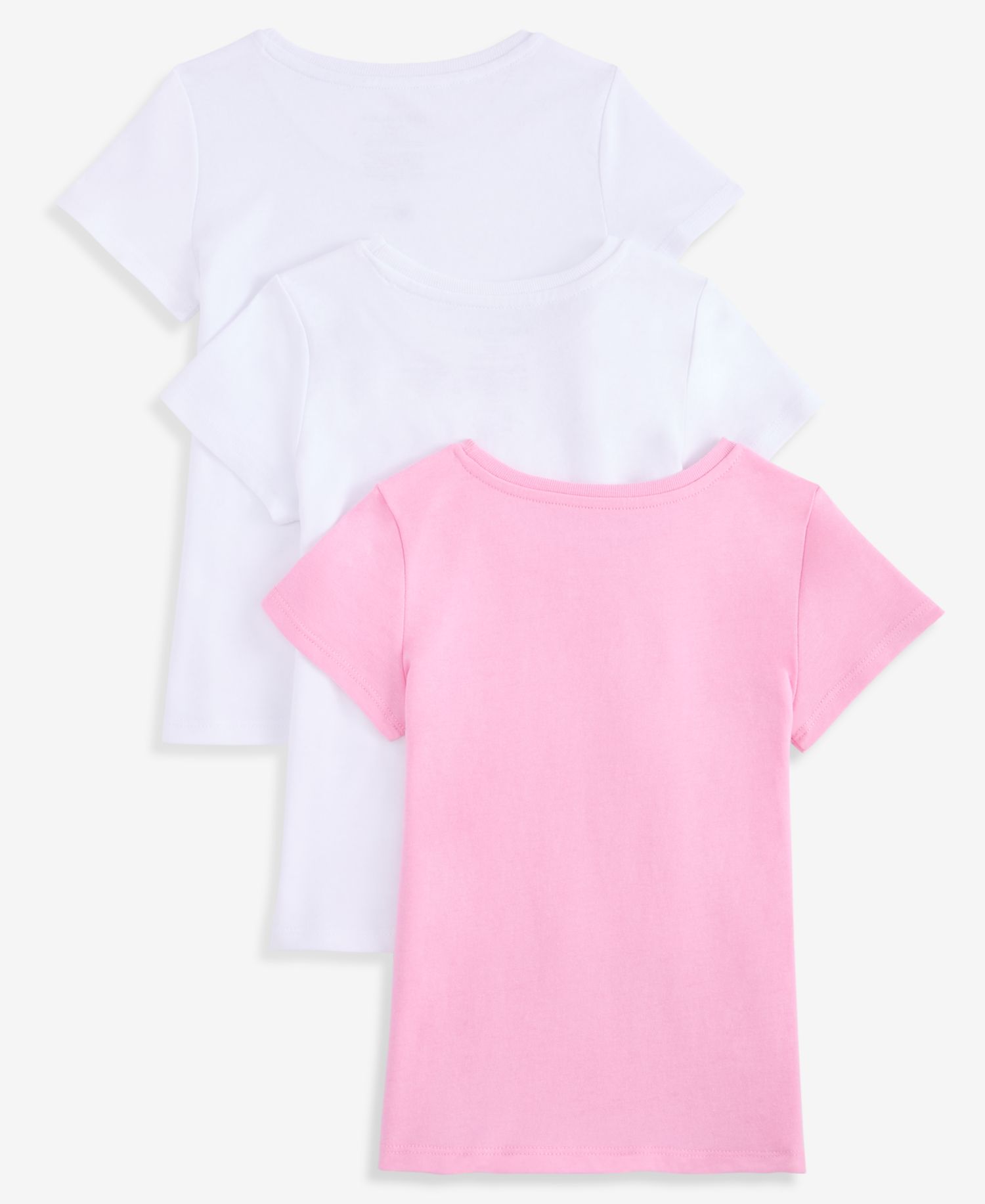 Toddler Girls' 12M-5T Crewneck Short-Sleeve T-Shirts, 3-Pack