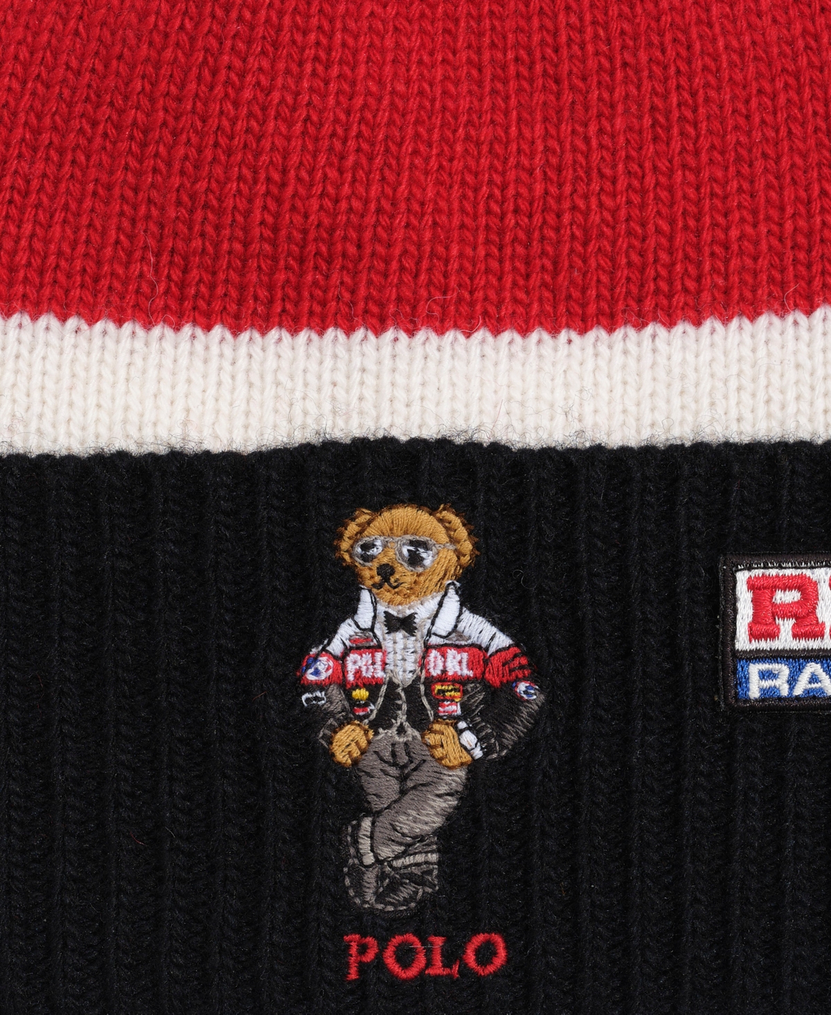 Polo Ralph Lauren Men's Colorblock Holiday Bear Beanie Hat
