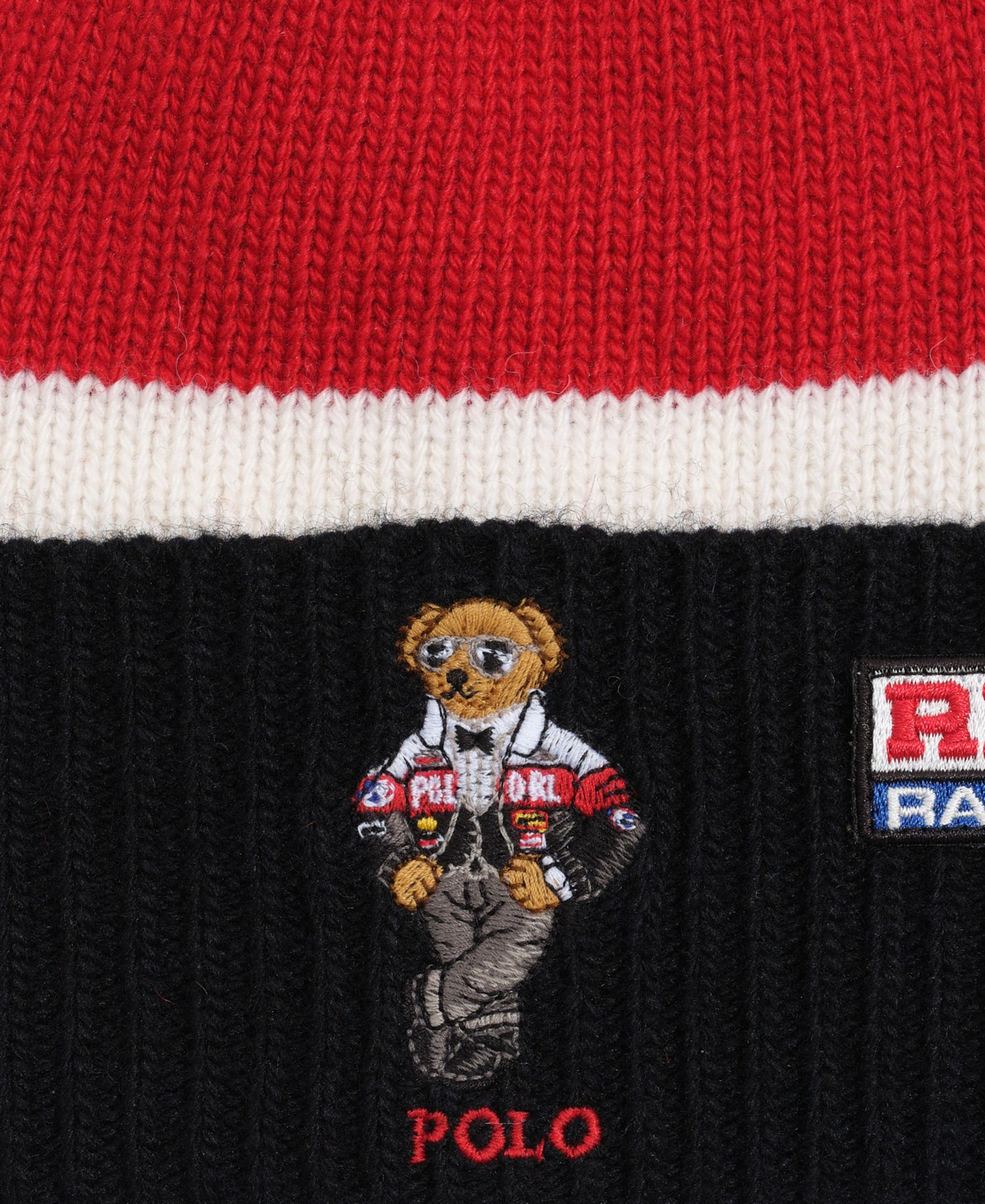Men's Colorblock Holiday Bear Beanie Hat