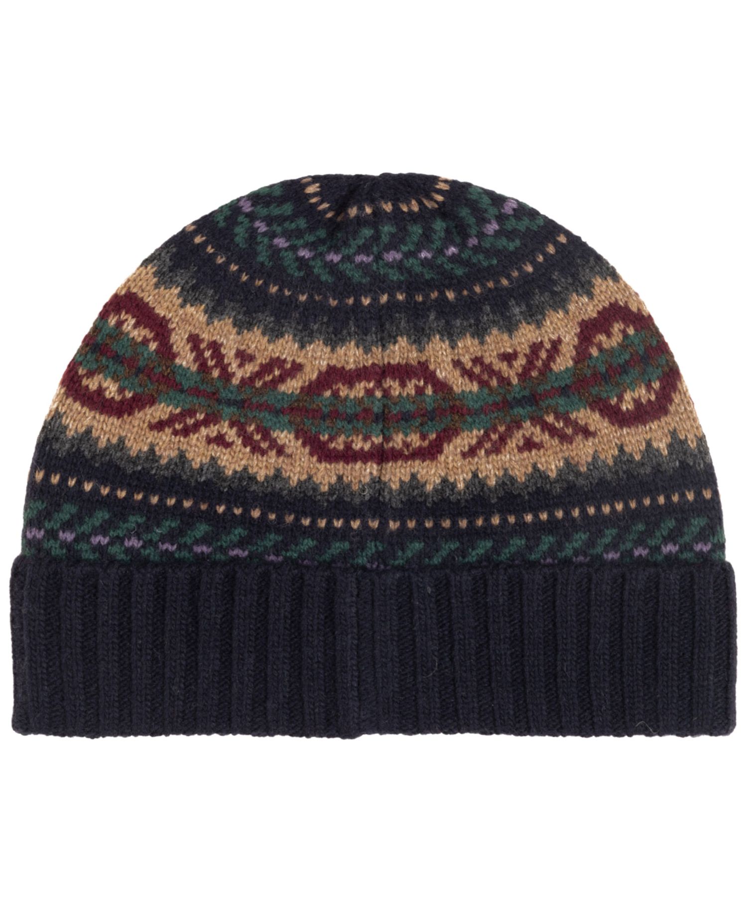 Men's Fair Isle Pattern Beanie