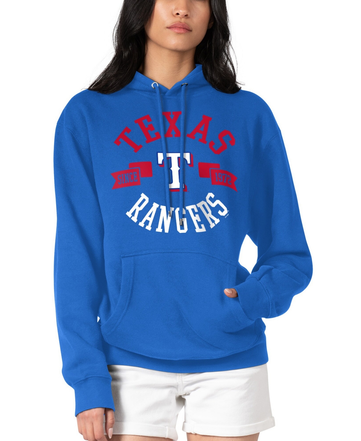 G-iii 4Her by Carl Banks Women's Royal Texas Rangers City Graphic Pullover Hoodie