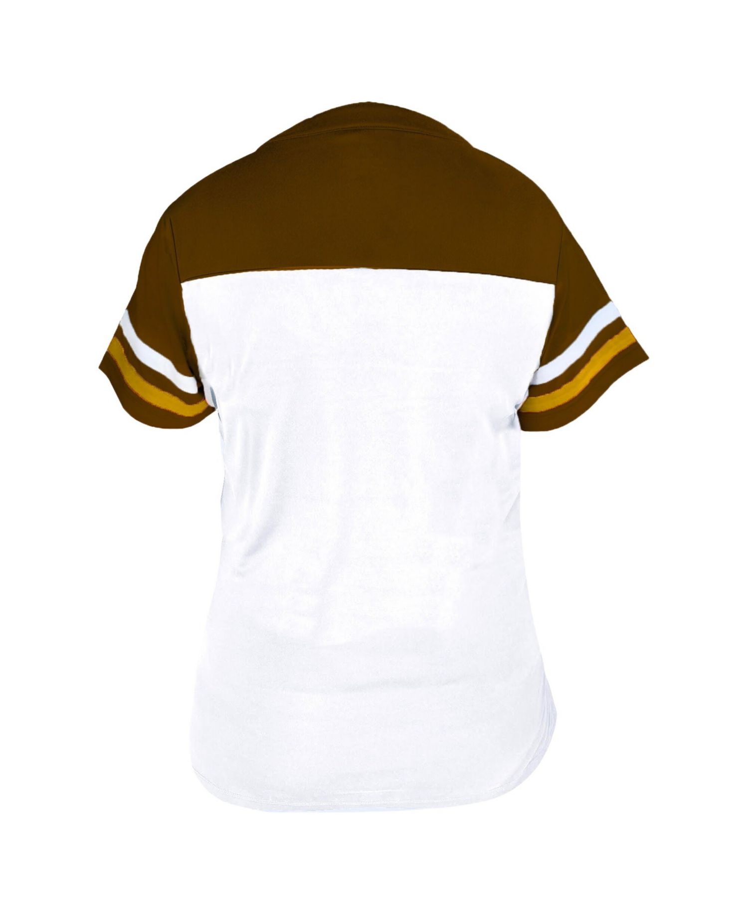 Women's Profile White/Brown San Diego Padres Plus Size Two-Stripe V-Neck T-Shirt