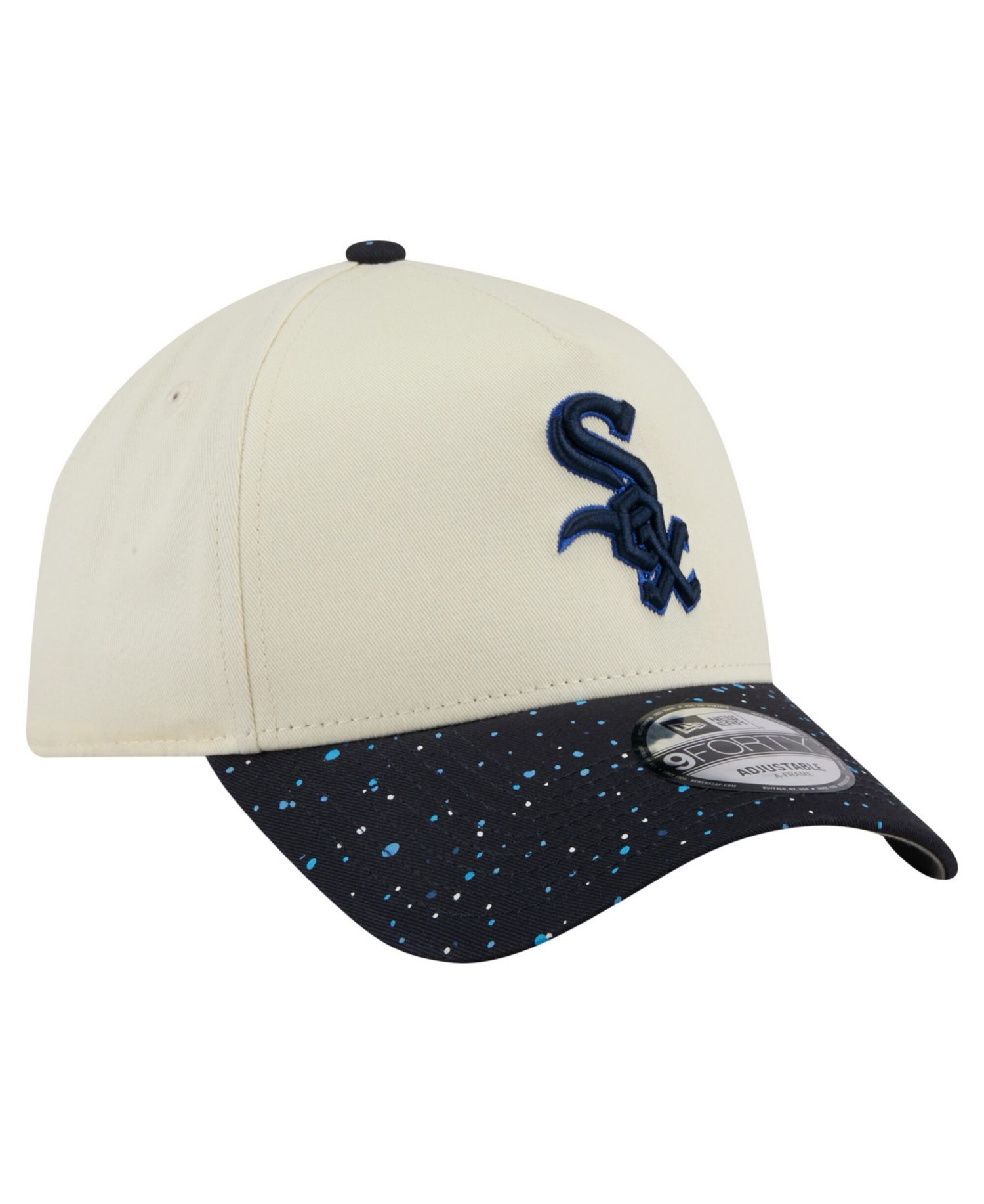 Men's Cream Chicago White Sox Speckle A-Frame 9FORTY Adjustable Hat