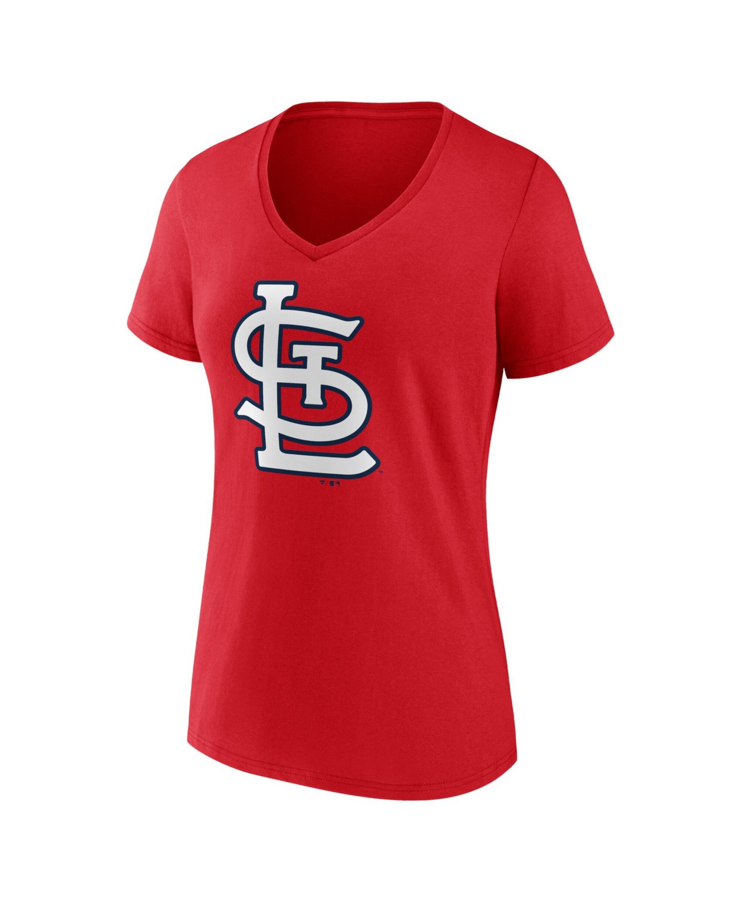 Женская футболка Logo Athletic Red St. Louis Cardinals V-Neck — фото 2