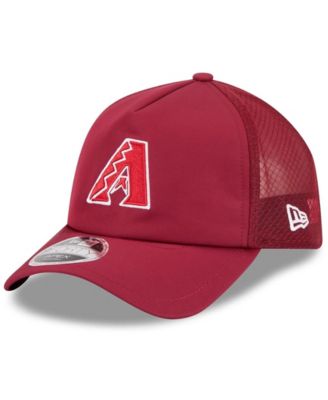 Men's Dark Red Arizona Diamondbacks 2026 Batting Practice Apex 9FORTY Adjustable Trucker Hat