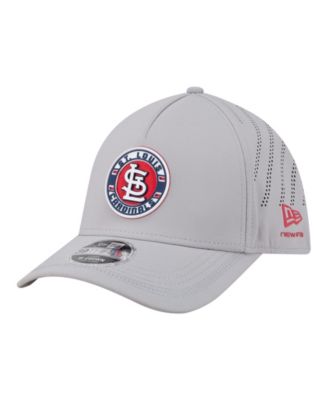 Men's Gray St. Louis Cardinals Patch 39THIRTY A-Frame M-Crown Perforated Flex Hat