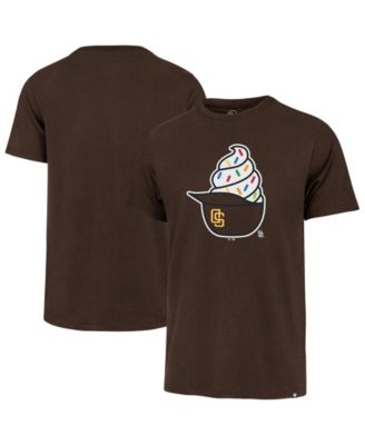 Men's Brown San Diego Padres Ice Cream Helmet Franklin T-Shirt